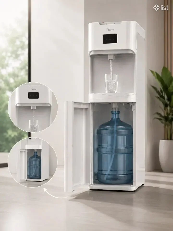 Ջրի դիսպենսեր/քուլեր (Диспенсер для воды) MIDEA YL1668S WHITE Megashopping