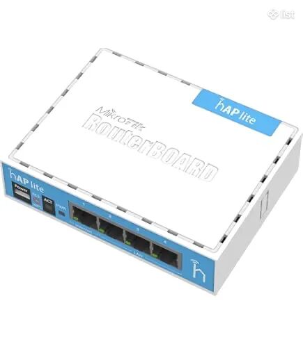 Ռոութեր Mikrotik RouterBOARD hAP Lite 3 LAN, Wi-Fi 300 Мбит/с