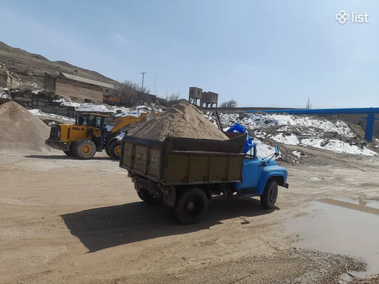 Ջրաբերի ավազ շիբին տուֆ Քար ծովի ավազ բազալտի շիբին շլակ