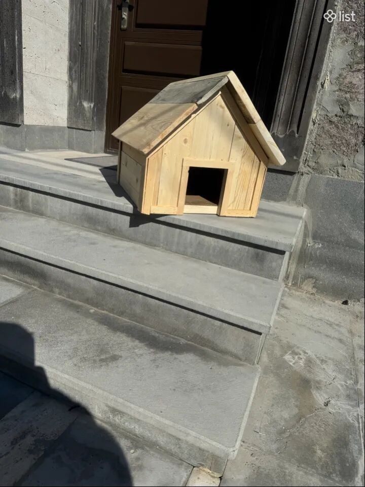 Կատվի տնակ կատվի բուն փայտից