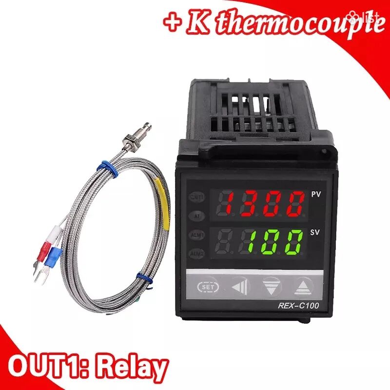 Терморегулятор REX-C100 0 + 1300 C. Termoregulyator.Ջերմ.կարգավորիչ: Термореле.Термостат