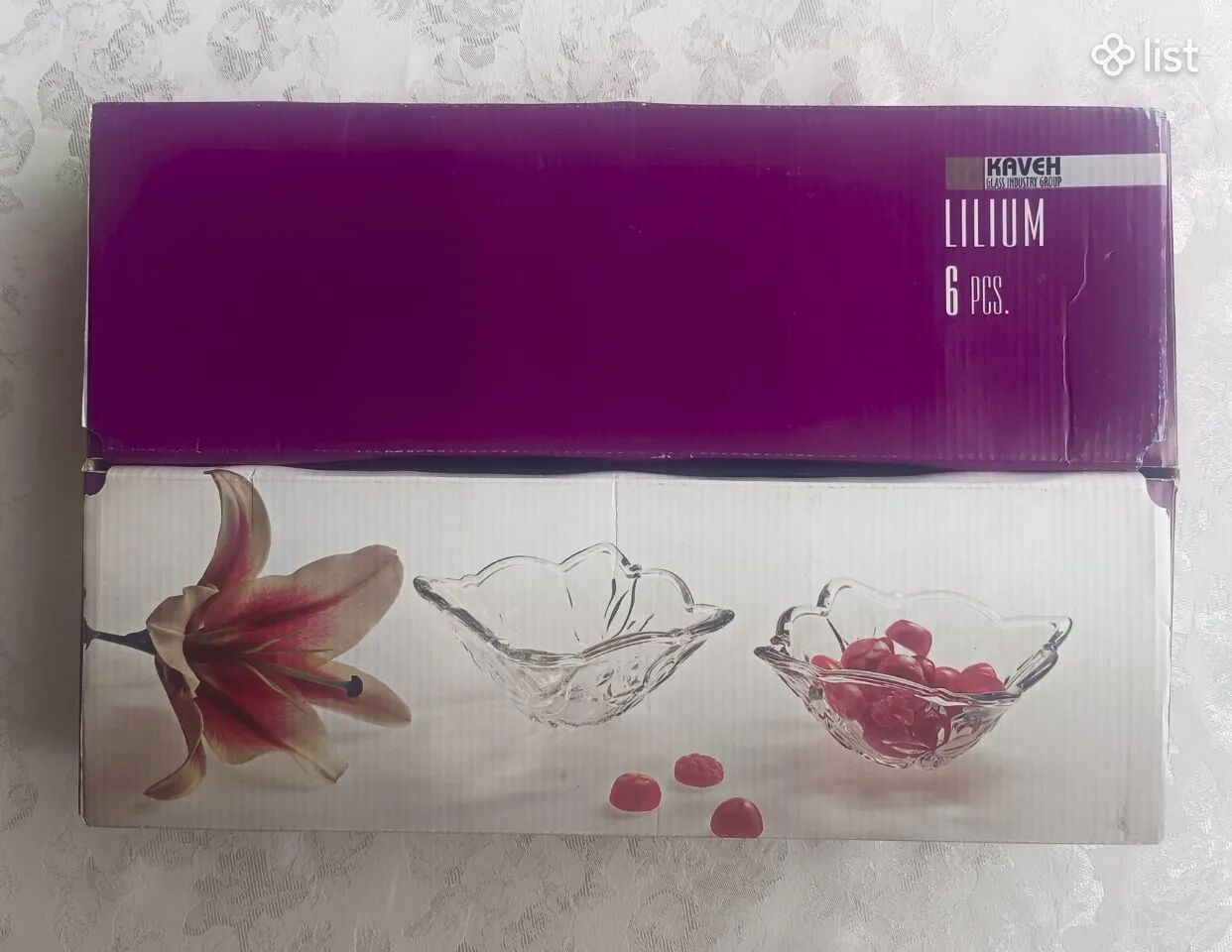 Ապակյա ամանների հավաքածու Lilium