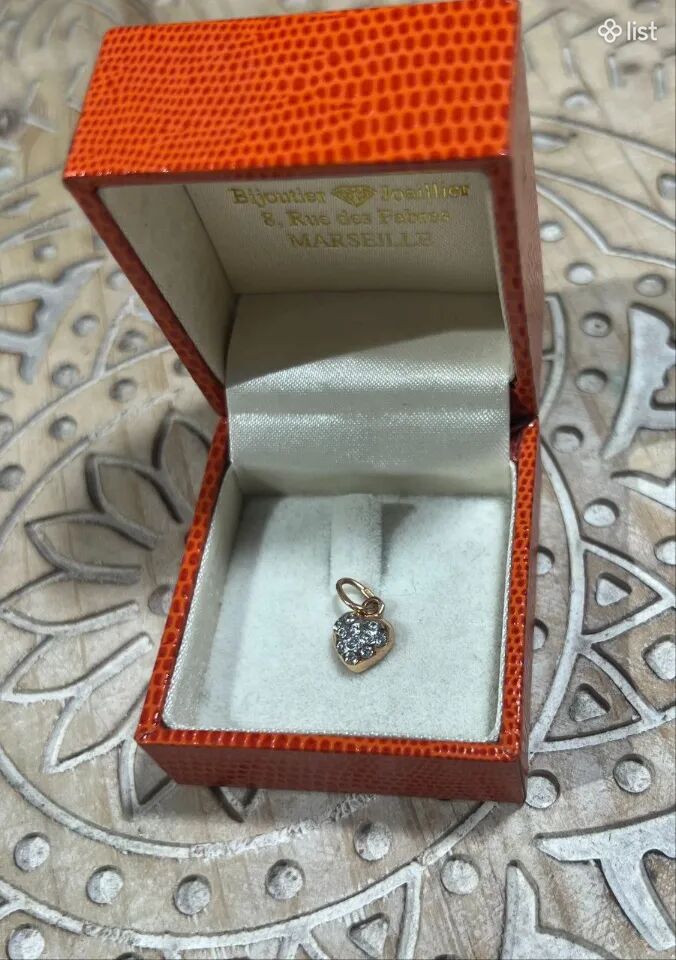 Ոսկյա սրտաձև կախազարդ 1գ / Золотой кулон в виде сердца / Gold Heart Pendant 14K (585)