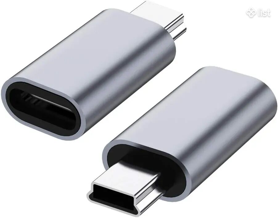 USB C to Mini USB 2.0 Adapter, Type C Female to Mini USB 2.0 Male Convert Connector Support Charge PS3