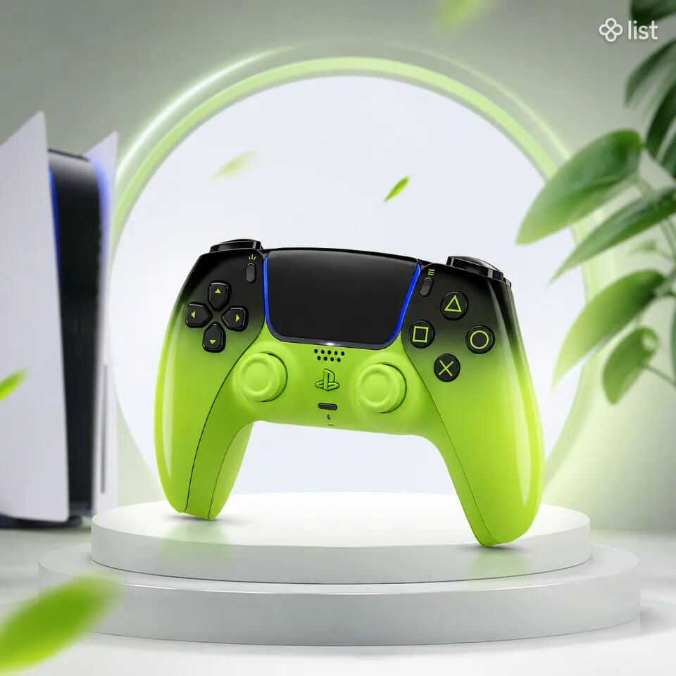 PlayStation 5-ի օրիգինալ DualSense / Neon Green / Black դիզայնով / Նոր փակ տուփ