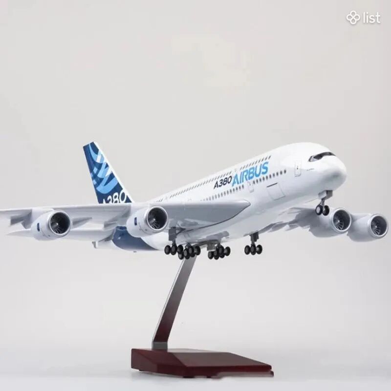 Модель самолета Airbus A380 42cm Airbus Logo 1: 160 с подсветкой with lamp ինքաթիռ մոդել airplane model