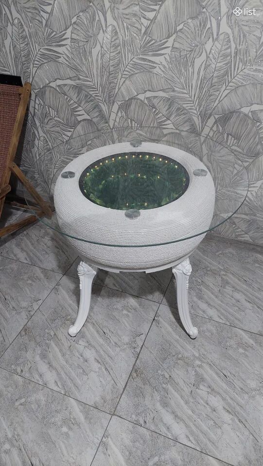 Ապակե, կլոր, 90x90