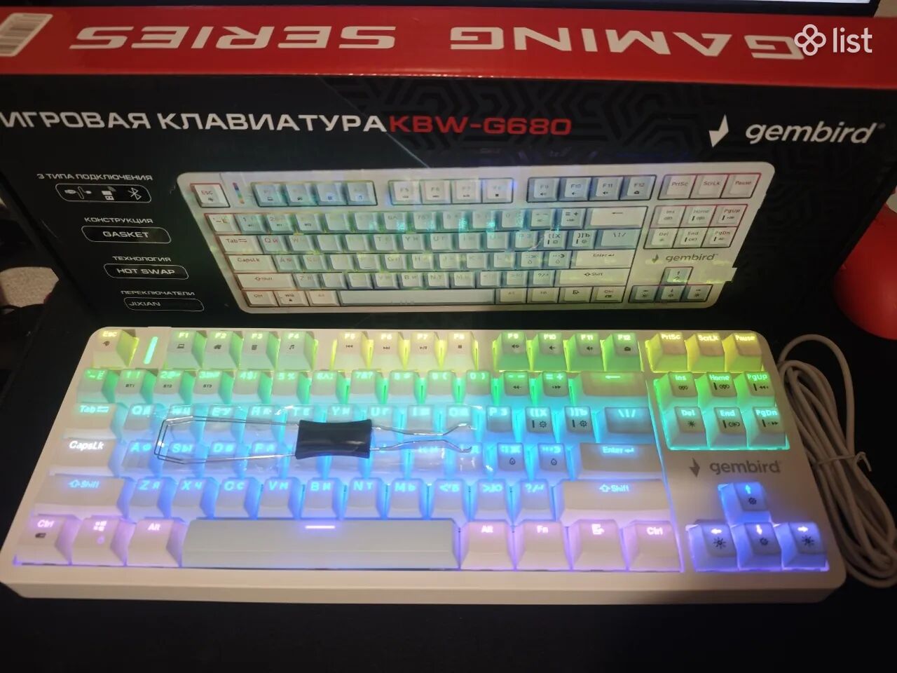 Մեխանիկական ստեղնաշար անլար Kbw g680