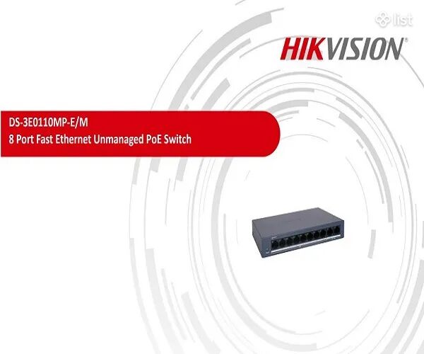 Hikvision PoE Switch 8 port DS-3E0110MP-E/M