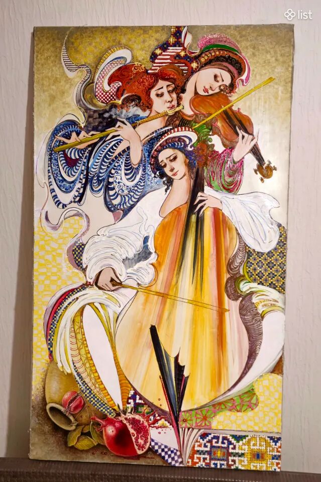 Продаётся картина "ТРИО" 70х120см