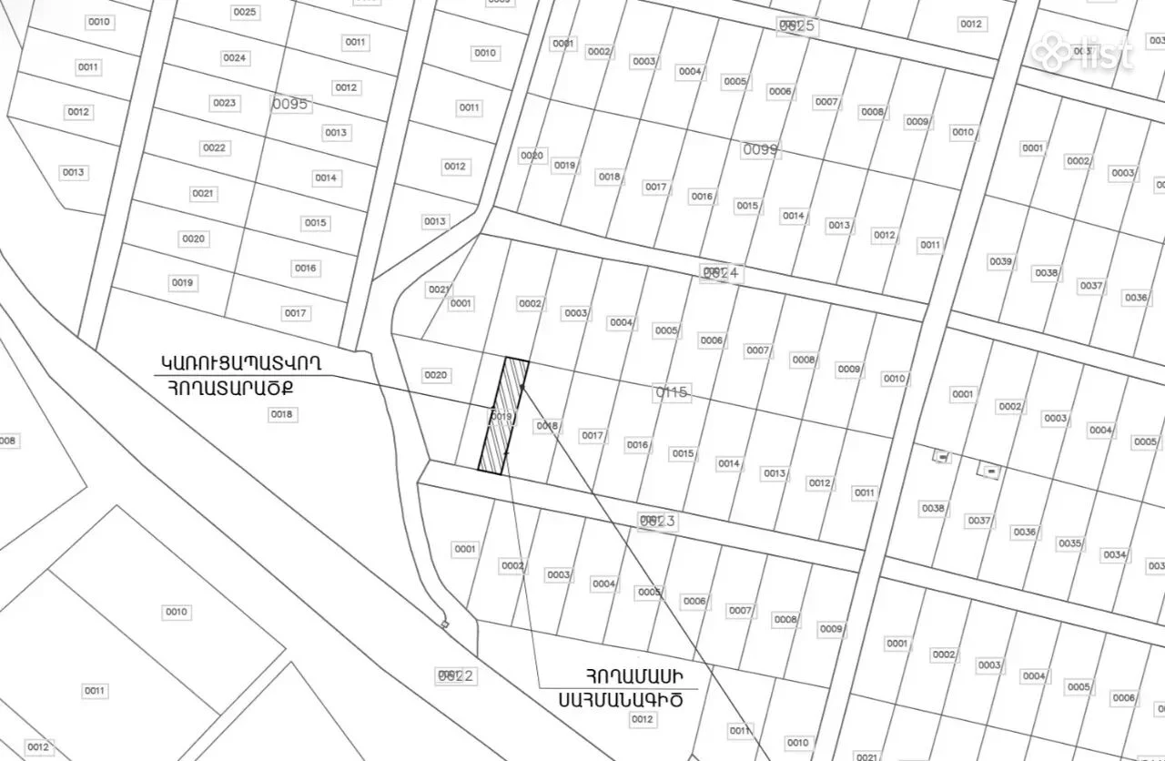 Plot for residential development on Gay Street 4th Lane in Proshyan, 509 sq.m.