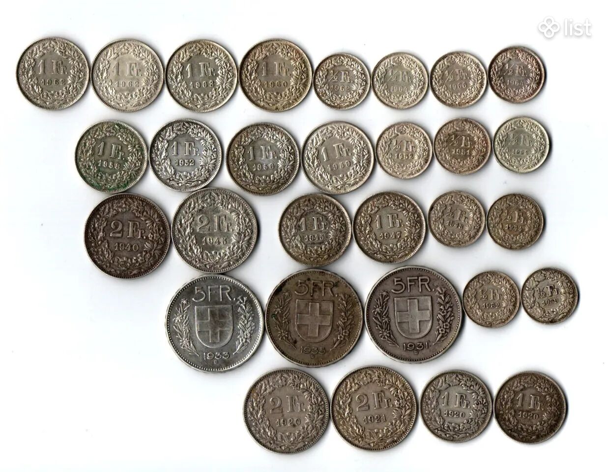 Շվեյցարական արծաթյա դրամներ