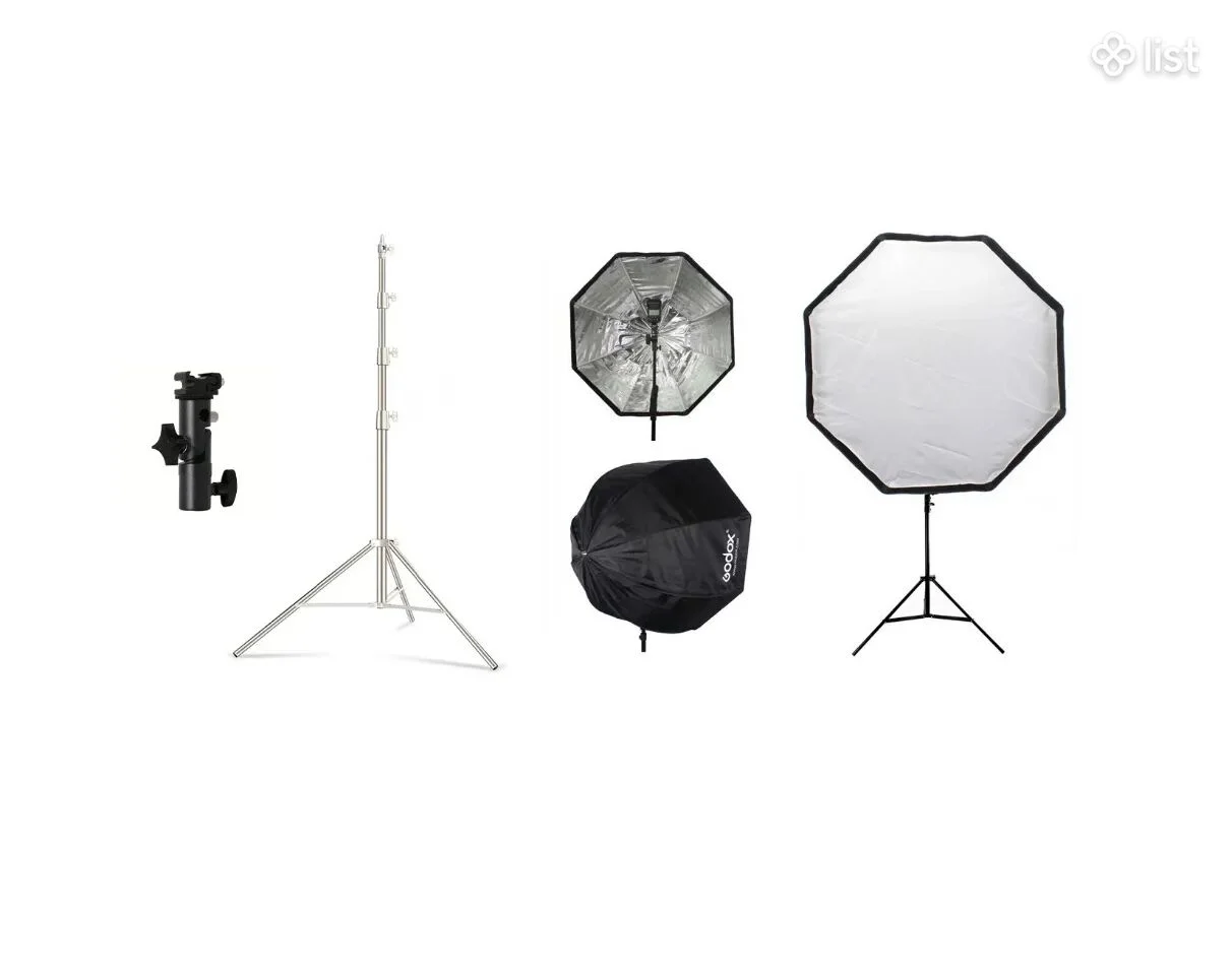 Godox Octobox 120cm. LightStand 2,8m. Bracket