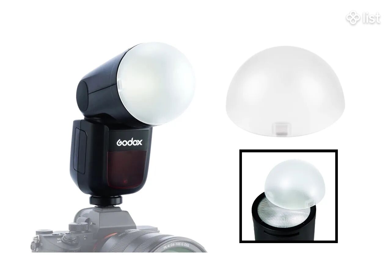 Diffuser Dome Ball For Godox V1, V1Pro, V100