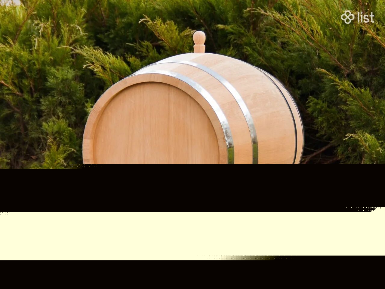 Նոր Գինու/Վիսկի/Կոնյակ/Օղի/Գարեջուր Հնացնող Բոչկա Կաղնուց տակառ 50լ ունի փական, խցան, Տակդիր 50 լիտր