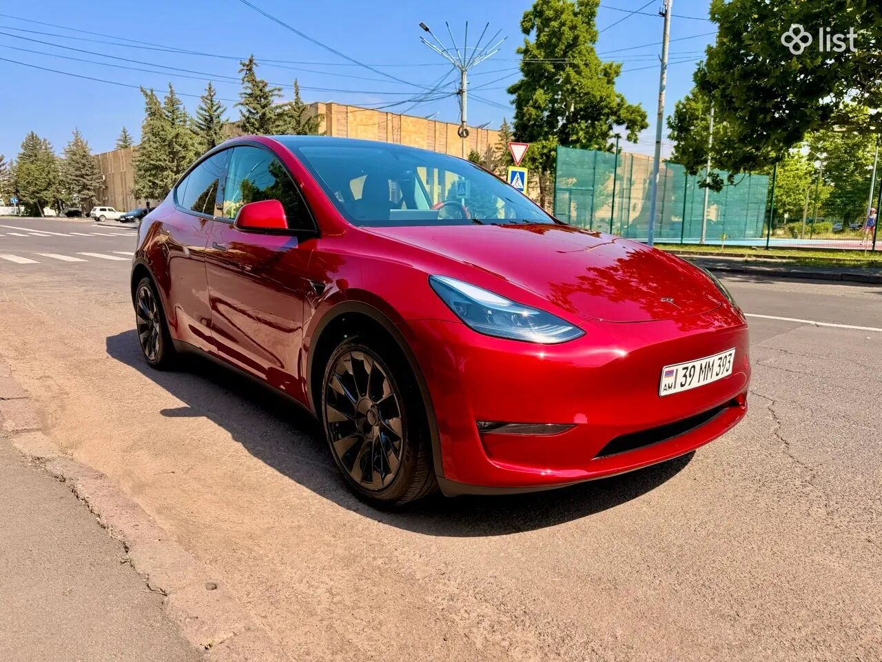 Tesla Model Y, էլեկտրական, լիաքարշ, 2024 թ., բորդո