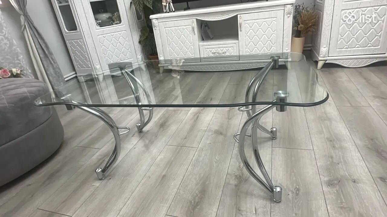 Սուրճի սեղան ապակե, ուղղանկյուն, 110x60